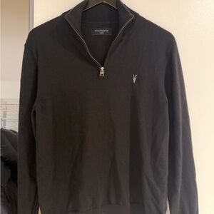 All Saints Men's Black Sweater